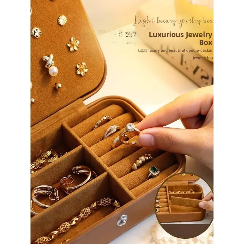 

Элитный портативный дорожный органайзер для украшений: вместительный футляр для серег, ожерелий, браслетов и колец с защитой от окисления