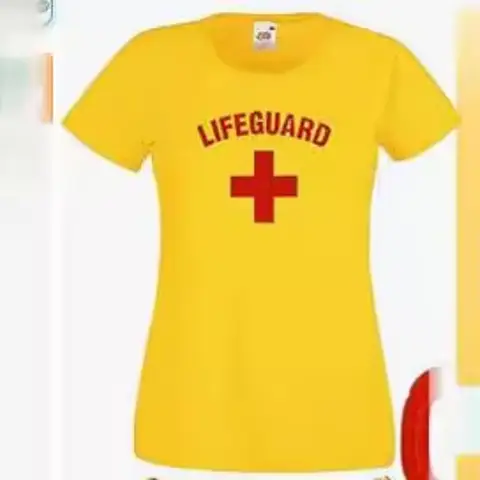 T-Shirts de sauveteur drôles hommes femmes col rond t-shirt jaune sauveteur unisexe uniforme T-Shirts cadeau hauts Europe Streetwear