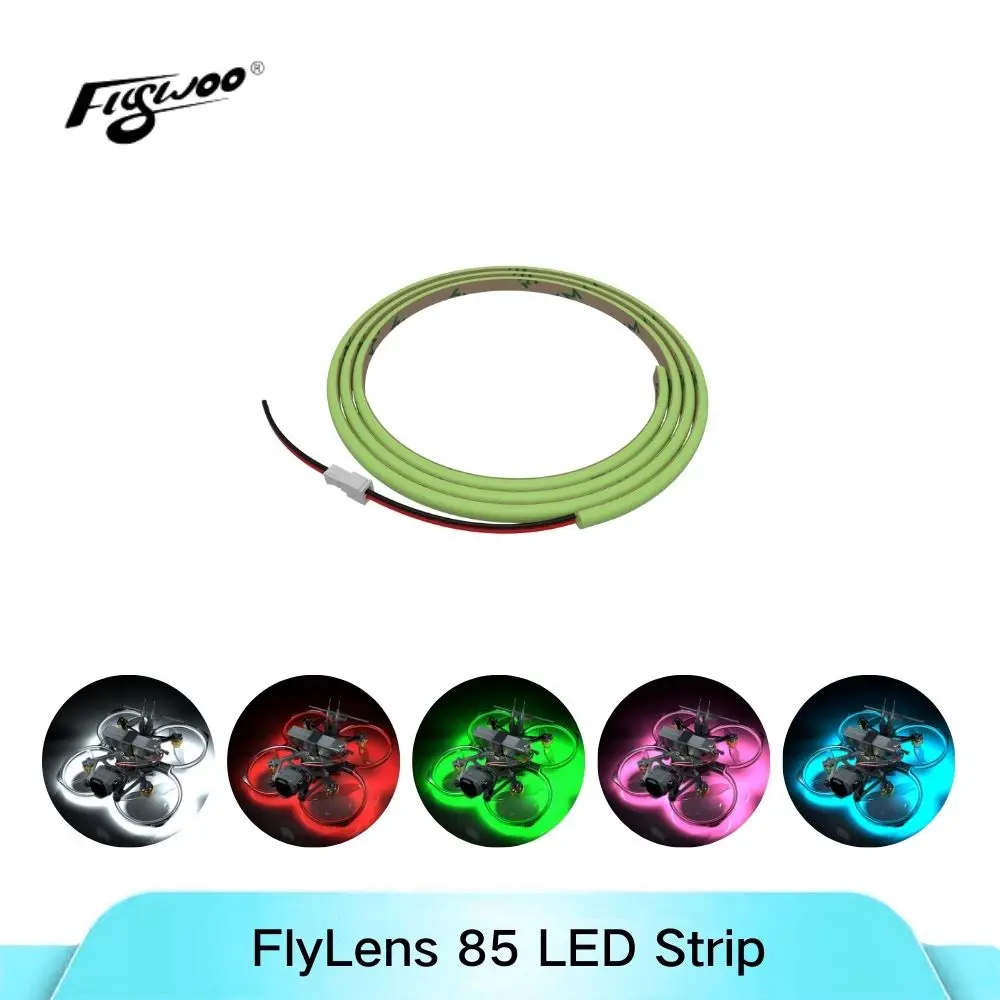 FlyLens 85 LED ホワイト/レッド/グリーン/ピンク/ブルー ストリップ (プラグアンドプレイ) はんだ付け不要、FlyLens 85fpv ドローン DIY パーツに適しています