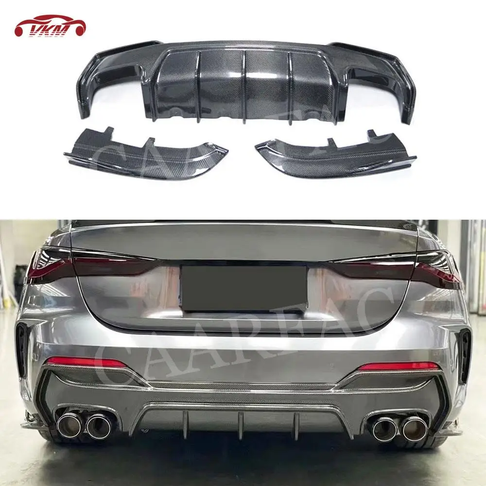 Carbon Fiber Car Accessorise Rear Bumper Lip Diffuser FRP Prime Side Splitters Flaps Canards For BMW 4 Series G22 G23 2020 UP