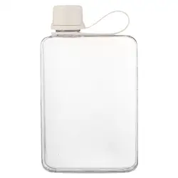 Pocket Water Bottle 500ml Flat Drink Cup Water Bottle Summer Water Flask Sports Water Bottle Leak-Proof Slim Cold Flask For