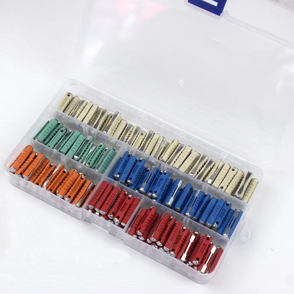 Automotive Fuse Set 200pcs Compatible with Older European Vehicle Makes 32V 5AMP 8AMP 10AMP 16AMP 25AMP Ratings