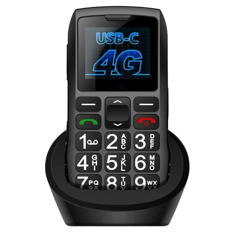 Unlocked Big Button Cellphone for Senior, Larger Screen, Quick Charging Table Dock,Easy to Use for Elderly & Kids