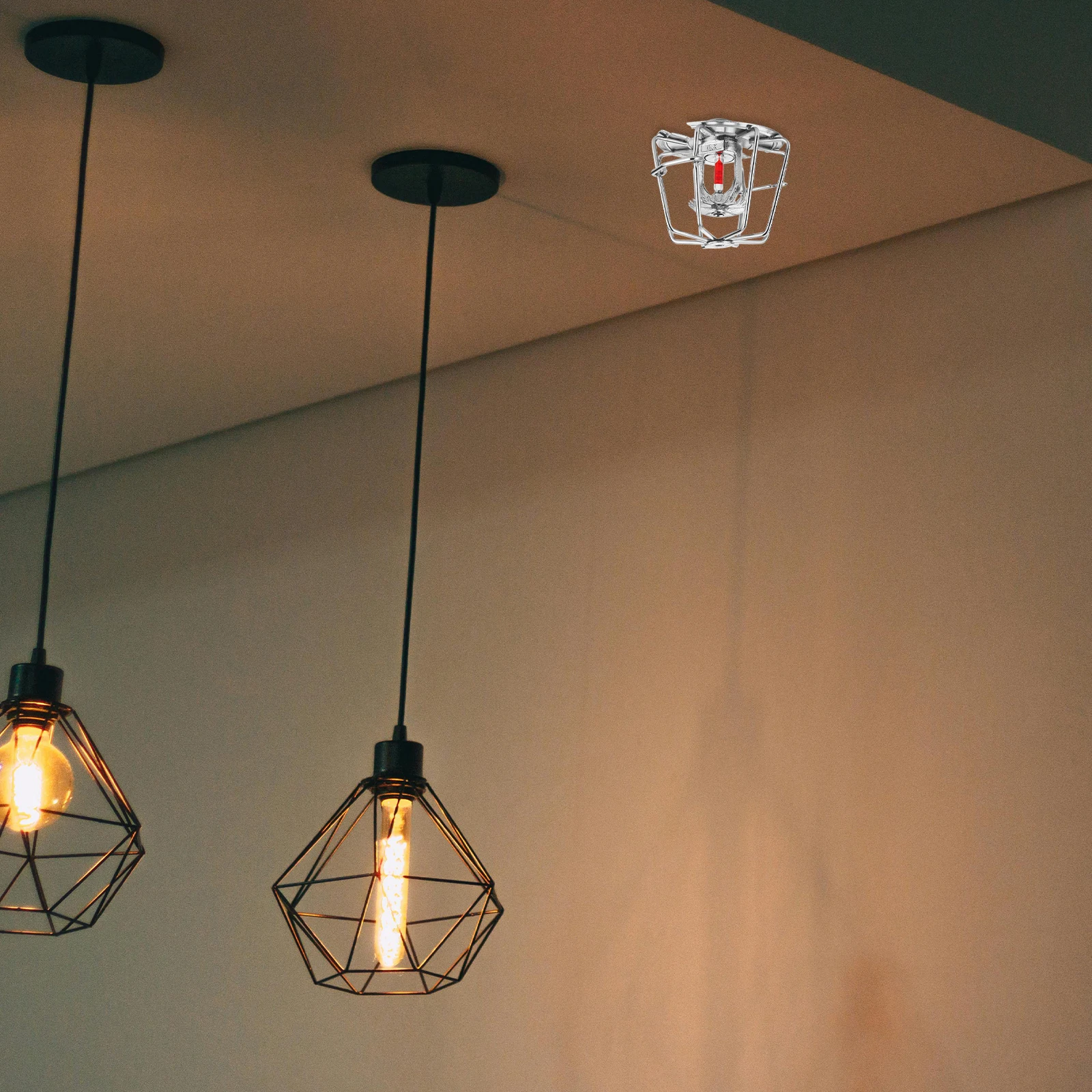 

Fire Sprinkler Cover Metal Durability Protection for Sprinkler Systems Easy to Install No Tools Required