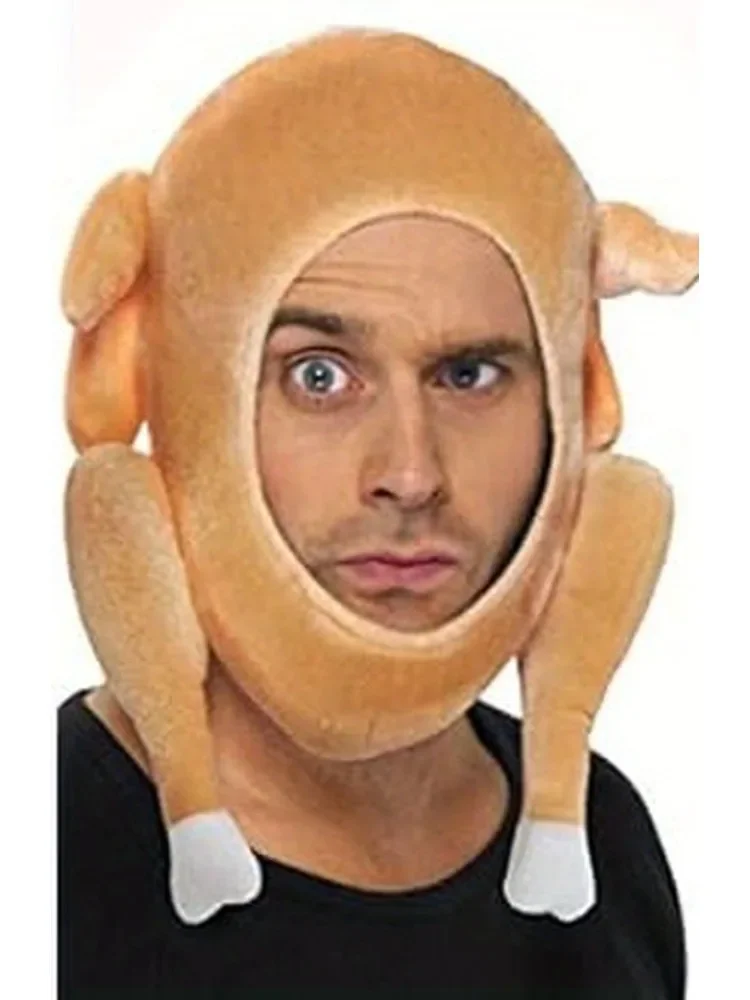 Gorro de pavo de felpa para acción de gracias para niños, mujeres y hombres, suministros de regalo para fiesta de disfraces, accesorios adecuados para niños, 2 piezas