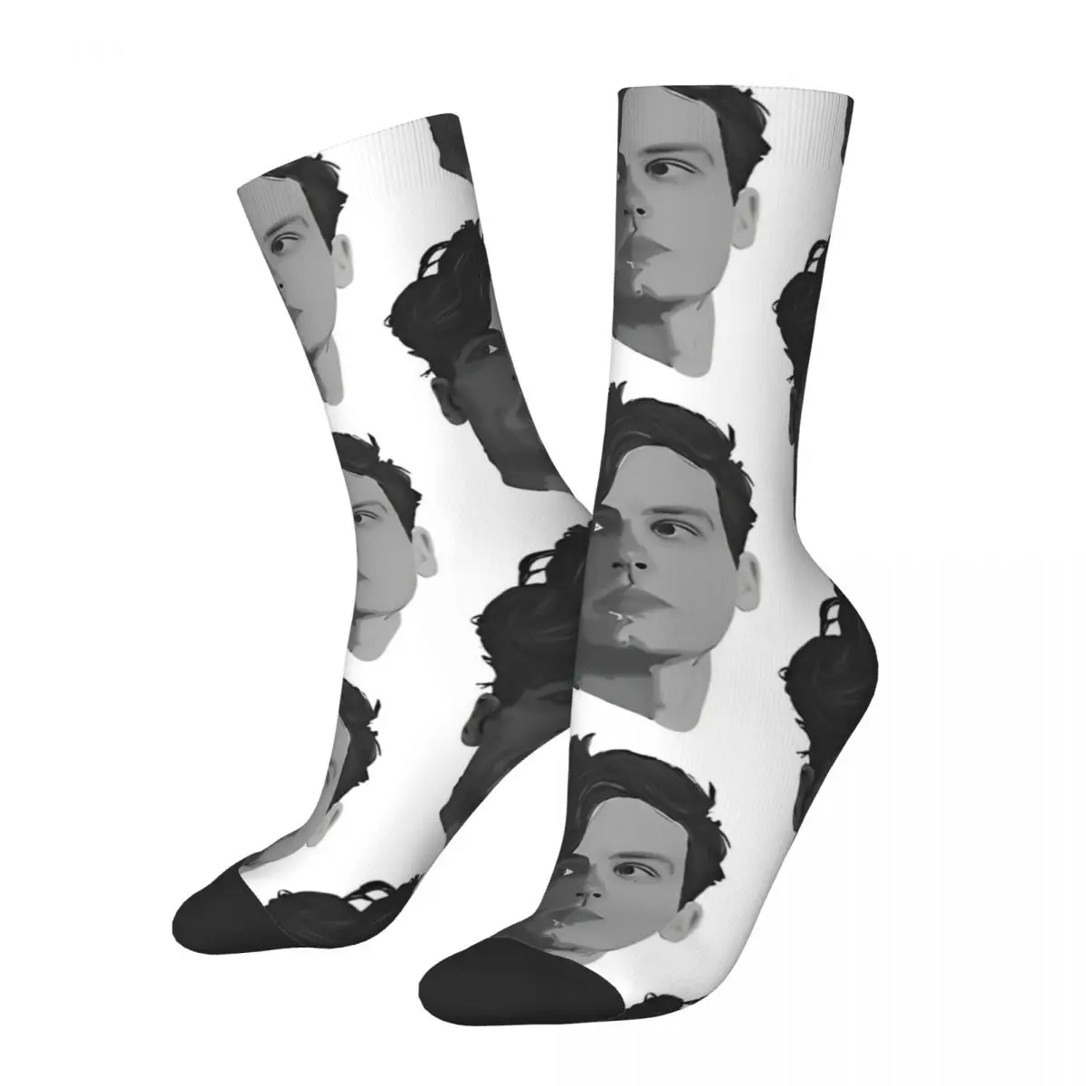 Spencer Reid From Criminal Minds Stockings Men Socks Modern Socks Autumn Running Sports Non Slip Printed Socks Birthday Present