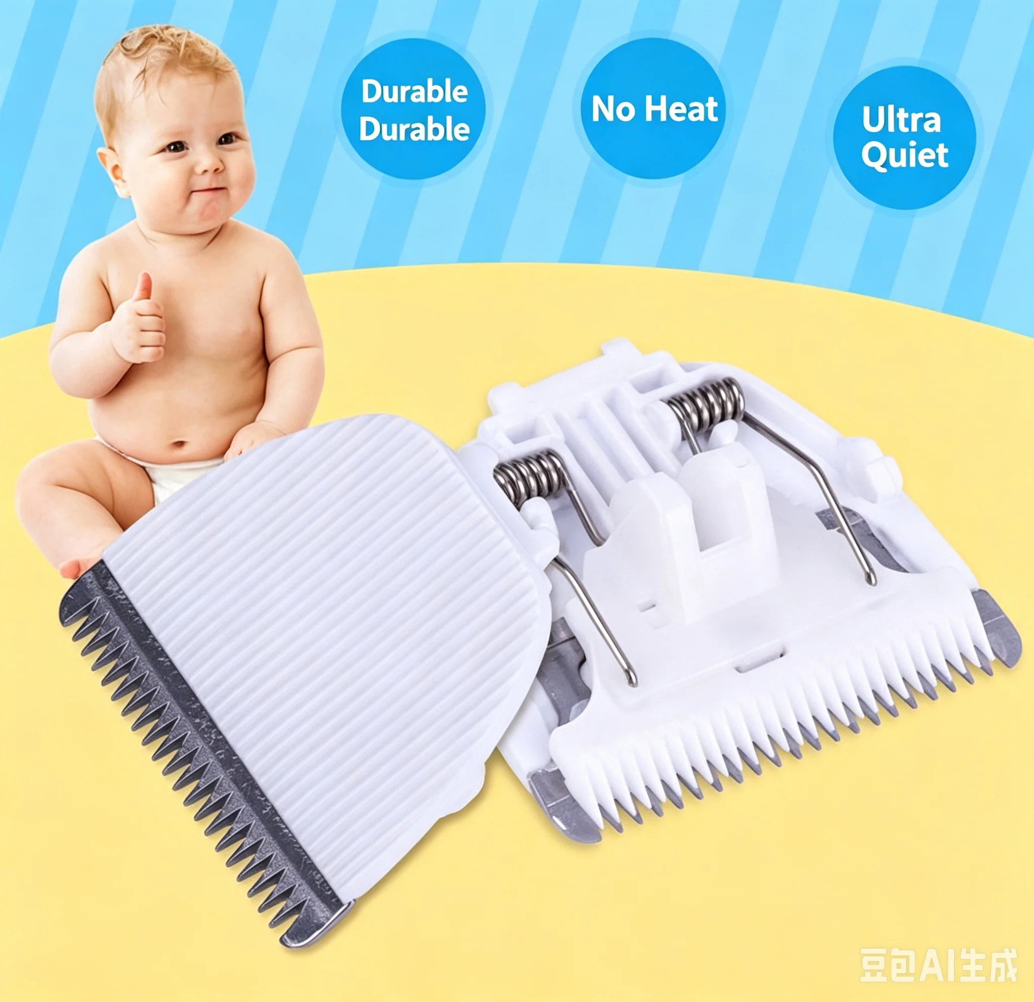 Baby Hair Clipper Replacement Blade Ceramic Cutter Head For Electric Hair Trimmer Spare Parts For Kids Haircut Machine Access