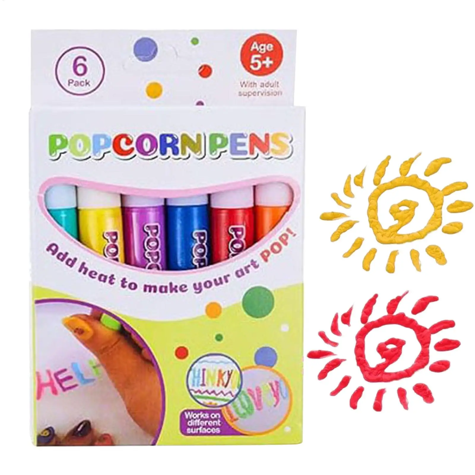 New Exotic Popcorn Pen Multifunctional Foam Marker Pen Notebook Children's Magic Pen Fun Fluffy Pen 3D Bubble Pen image 2