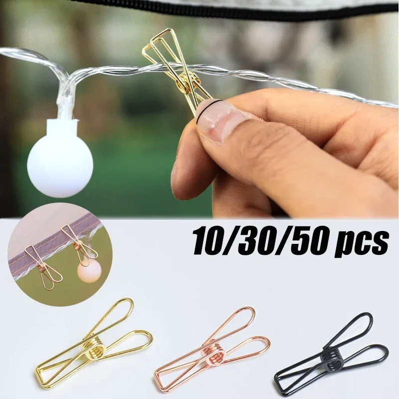 Steel Clips Multipurpose Portable Clothes Pins Pegs Holders Lightweight Household Clothes Pins Camping Hiking Supplies