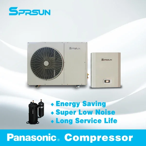 Pompa di calore Sprsun sorgente d'aria 9.6KW EVI Pompa di riscaldamento aria-acqua Inverter con controller CAREL e funzione Wifi