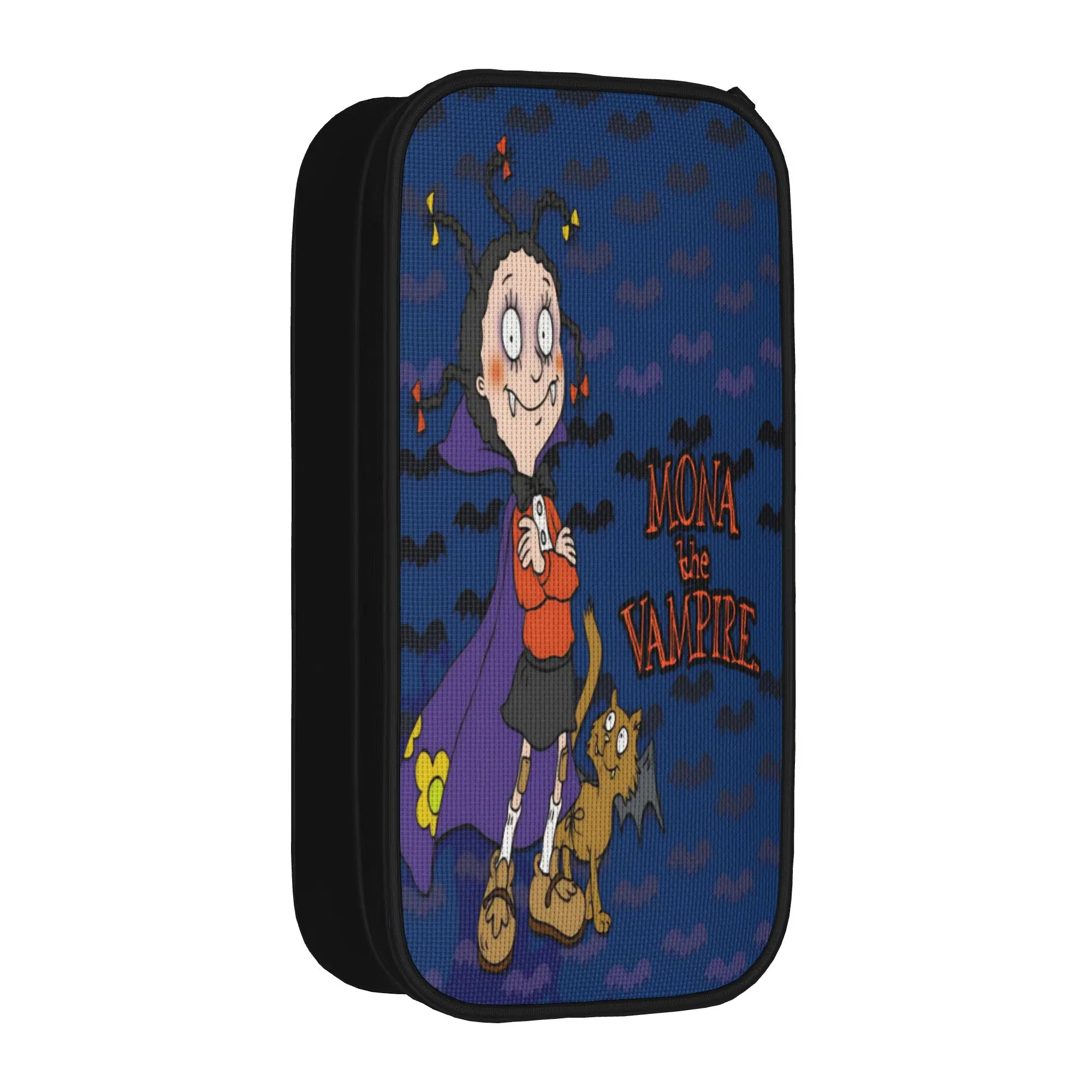 Mona The Vampire Anime Pen Box Double Layer Large Capacity For School  Pen Case Suprise Gift