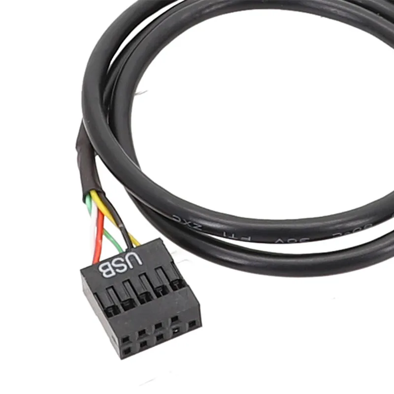 Angitu Front Panel USB 9Pin to Type C Cable Motherboard 9Pin to Type C Male Shielded Data Cable USB 9Pin USB/Type C Adatper-50cm