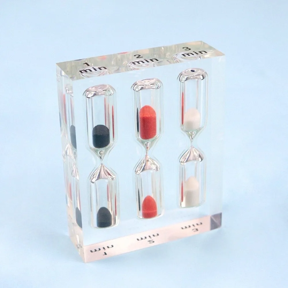 

Desktop Decoration 1/2/3/4/5 Minutes Hourglass Timer Simple Anti Drop Multi-Color Hourglass Thickened Time Funnel Home Ornaments