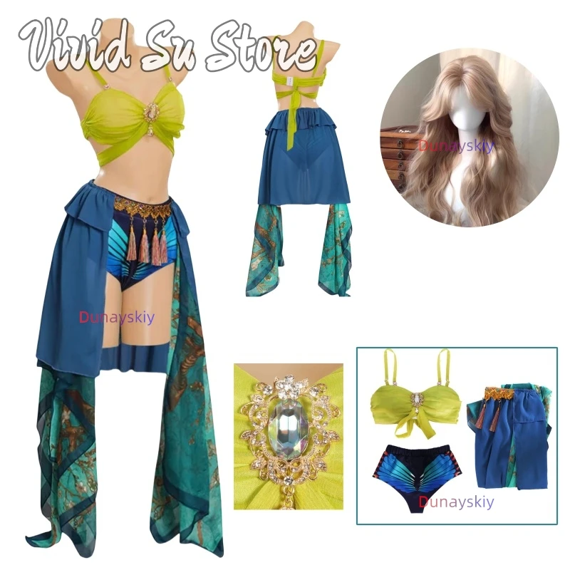 Britney cosplay lanças escravo 4 u britney traje vma sexy escravo feminino desempenho de palco roupa vestido dança cobra dia das bruxas