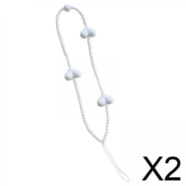 

2x подвесной ремешок для телефона в форме сердца, цепочка для мобильного телефона, сумка, подвески, чехол для смартфона, ремешок, модные женские кошельки, D