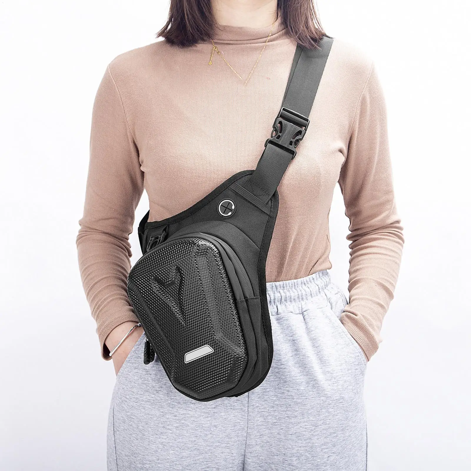 

Мотоциклетная сумка для ног со съемным плечевым ремнем, регулируемая сумка через плечо, водонепроницаемая для езды на велосипеде, пешего туризма, путешествий