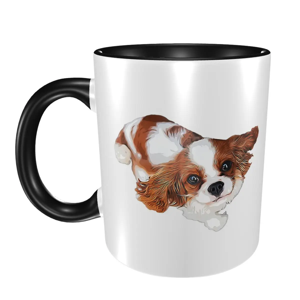 

Cavalier King Charles Spaniel Looking Up Mug Funny Ceramic Coffee Cups Tea Mugs Milk Cup Drinkware Gifts for Woman Man