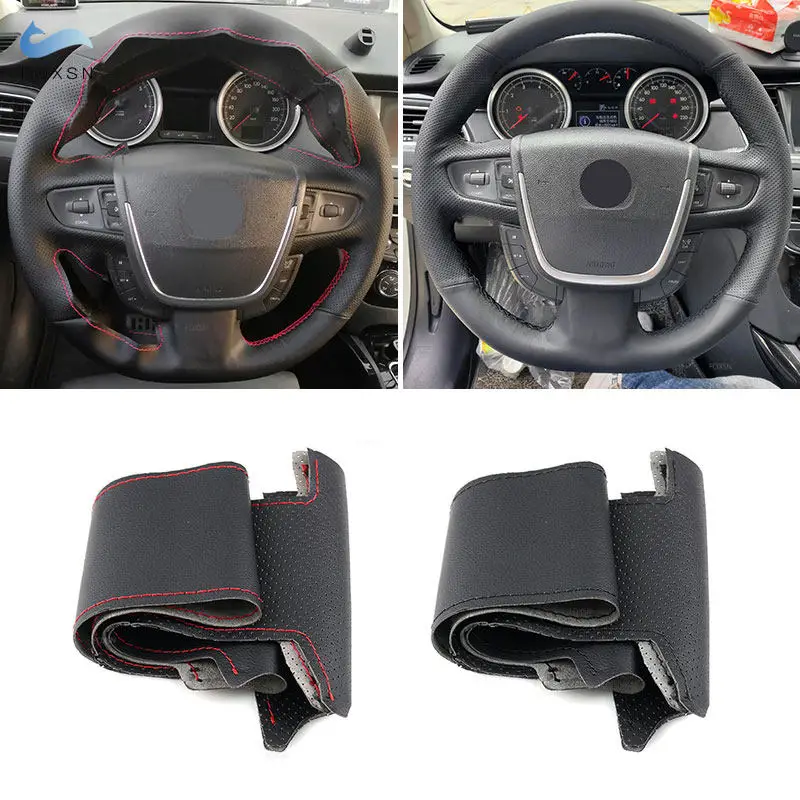 Hand Braid Car Inner Steering Wheel Cover For Peugeot 508 508SW 2011 2012 2013 2014 20115 2016 2017 2018 Perforated Leather Trim