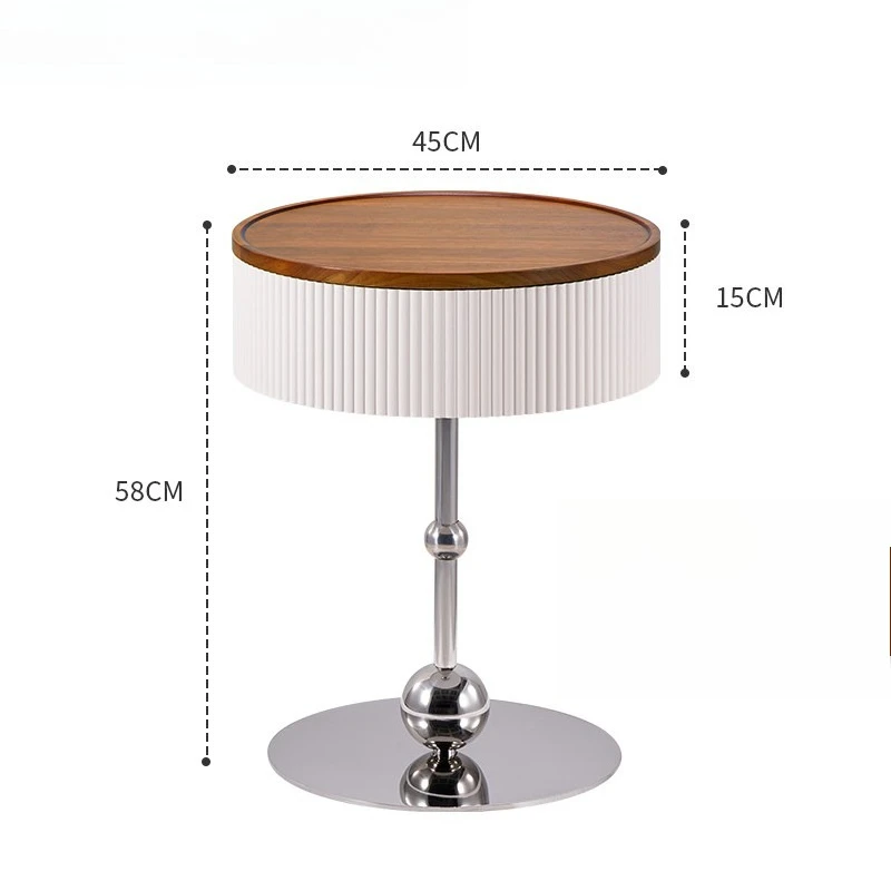 Living Room, Sofa Side, Log Wind, Solid Wood Round Table, Simple Household Bedroom, Bedside Corner