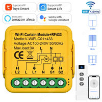 Tuya WiFi RF433 Smart Curtain Switch Controller Connect Roller Shutters Blinds Motor Switch Smart Life APP For Alexa Google Home