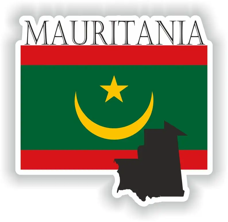 

Mauritania Flag Map Contour Emblem Decals Custom Decals Personalized Stickers Waterproof Car Decals Scratch Cover Sticker Auto