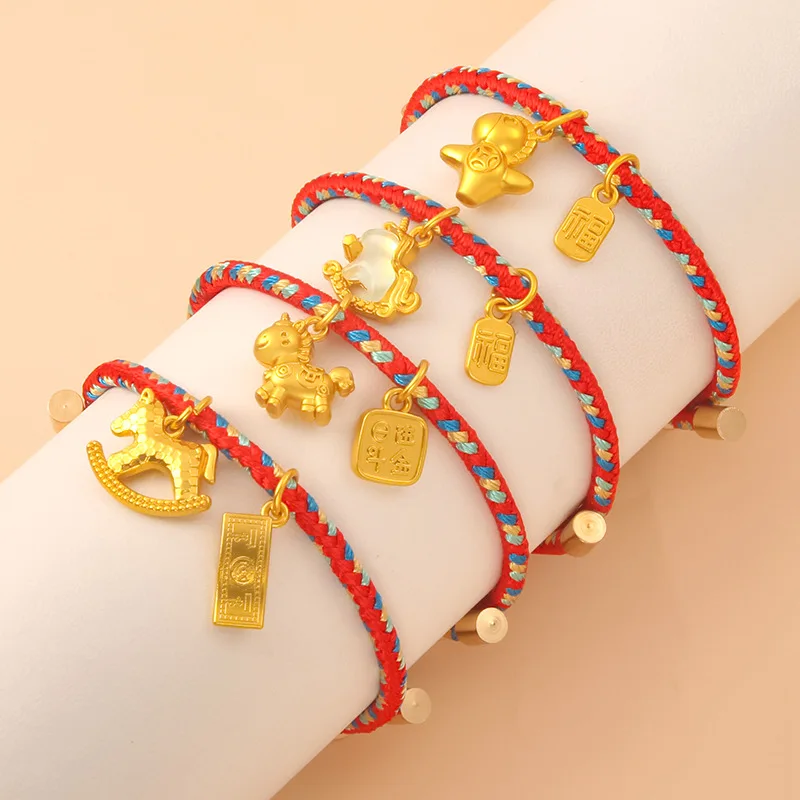 

Lucky Horse Year Braided Red String Bracelet for Women Traditional Charm Handmade Rope Bracelet Friendship Jewelry Gifts