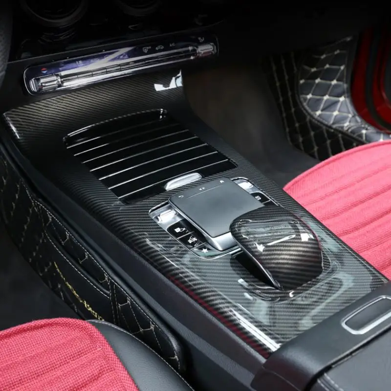 

For Mercedes Benz A CLA Class W177 C118 A180 A200 A220 Console Protective Trim Cover Plastic Stickers Accessories Car Styling