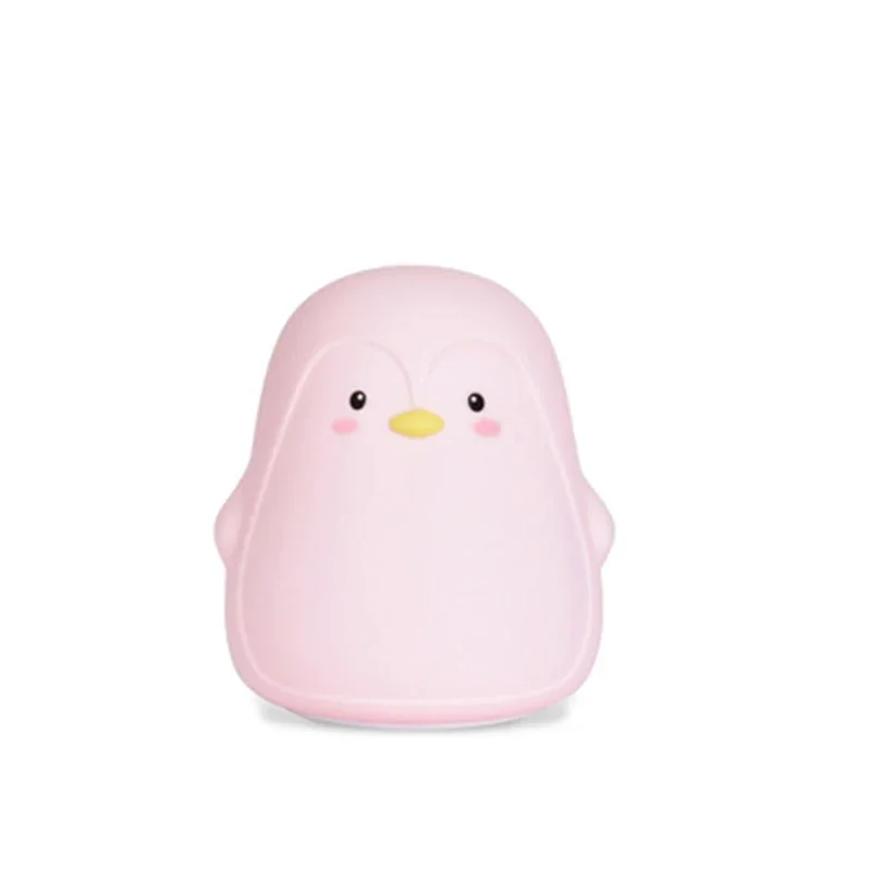 Penguin Silicone Night Light LED Pat Switch Children Gift Bedside Bedroom Infant Care USB Rechargeable Batteries Eye Protect