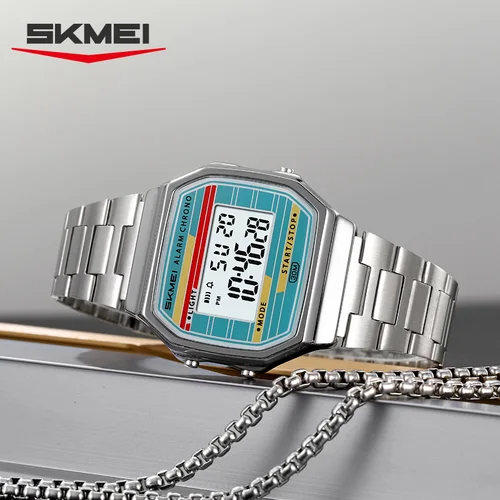 Imagen 2 del producto Reloj electrónico SKMEI 2514 de marca a la moda para hombre, reloj despertador luminoso multifunción resistente al agua con calendario, relojes digitales para estudiantes
