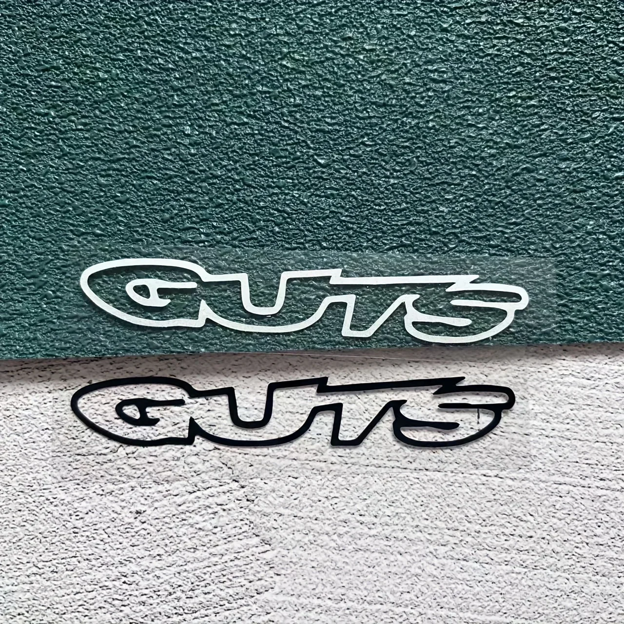1 Stück GUTS Schriftzug Wasserdichter Vinyl-Aufkleber Universeller Aufkleber für Auto Motorrad Roller Fahrzeug Außendekoration Zubehör – Detail 12
