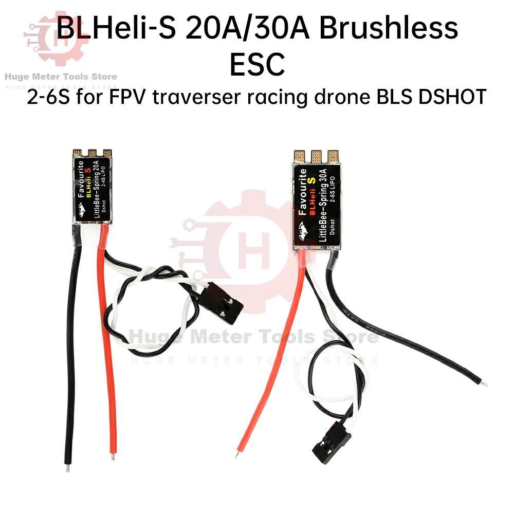 

BLHeli-S 20A/30A Brushless ESC BLHeli-S 2-6S LIPO ESC For FPV Traverser Racing Drone BLS DSHOT or RC Multicopter