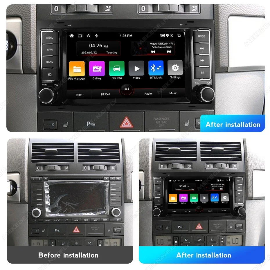 Android 13 Car Radio for Volkswagen VW Touareg T5 Transporter 2002-2011 Carplay Android AUTO 2 DIN Multimedia Player Auto-screen