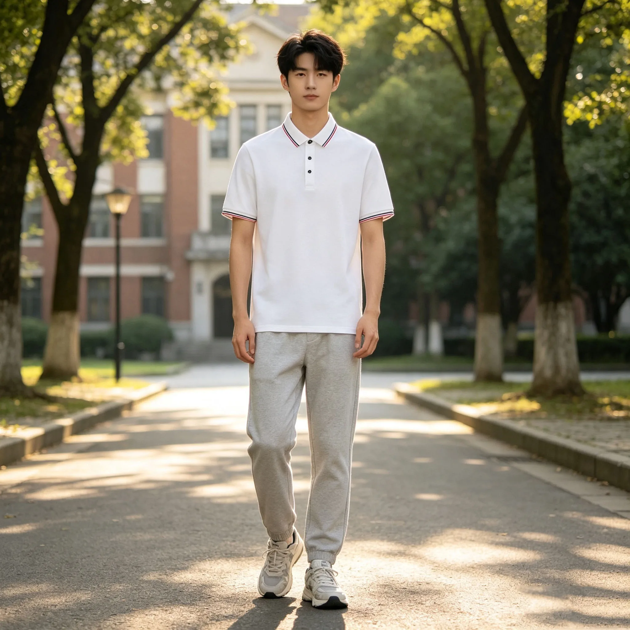Lyocell T-shirt Summer Breathable Polo Shirt Men's and Women's Short sleeved Top