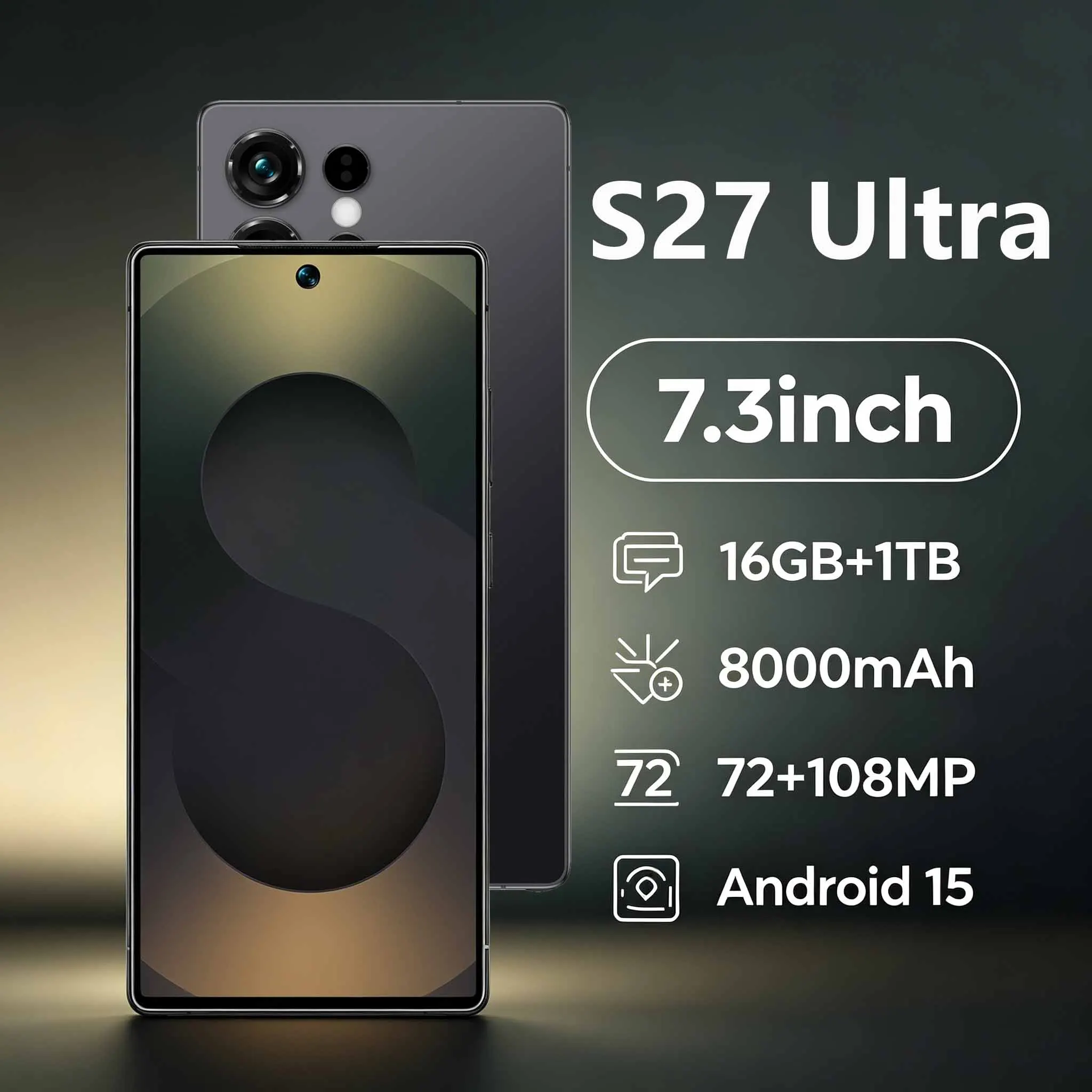 Smartphone S27 Ultra 5G - Versão Global com Bateria 8000mAh