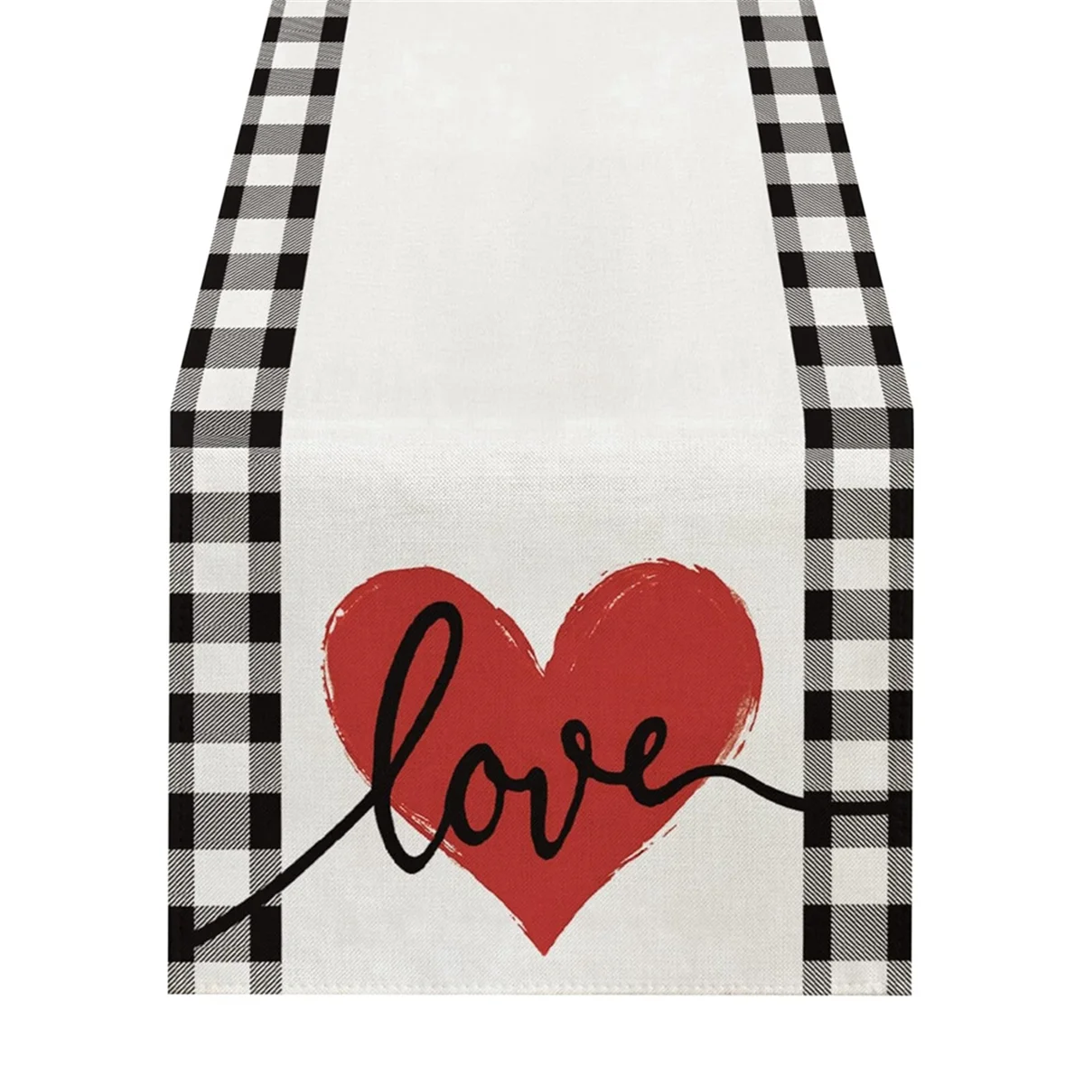 Valentine'S Day Table Runner,Red Heart Polka Dots Decorative Farmhouse Table Decoration for Kitchen Dinning 33 X 275cm A