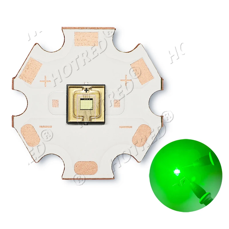 LED 20 واط عالية الطاقة ضوء الليزر الخرز مصلحة الارصاد الجوية 5050 XML2.2V الأحمر 620nm 3 فولت الأزرق 450nm الأخضر 520nm ل مصباح يدوي خارجي الشعلة ملحق #4