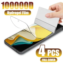 4Pcs Hydrogel Film For Xiaomi 14 13T  Ultra 12T 11 Pro Note 10 8 9 Lite A1 5X Screen Protector Soft Clear Full Cover Not-Glass