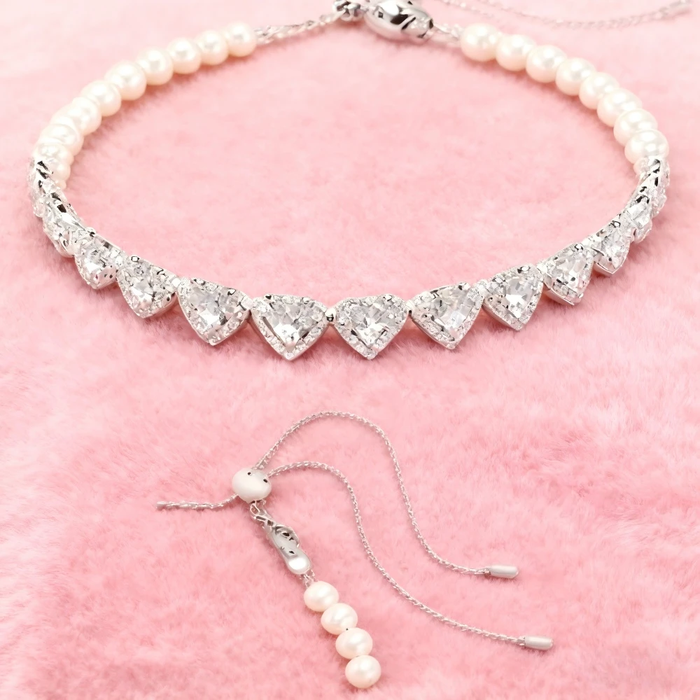 

2025 Новые элегантные аксессуары 2025 New Heart-shaped Crystal Adj. Колье, классическое, для вечеринки и работы, праздничный подарок