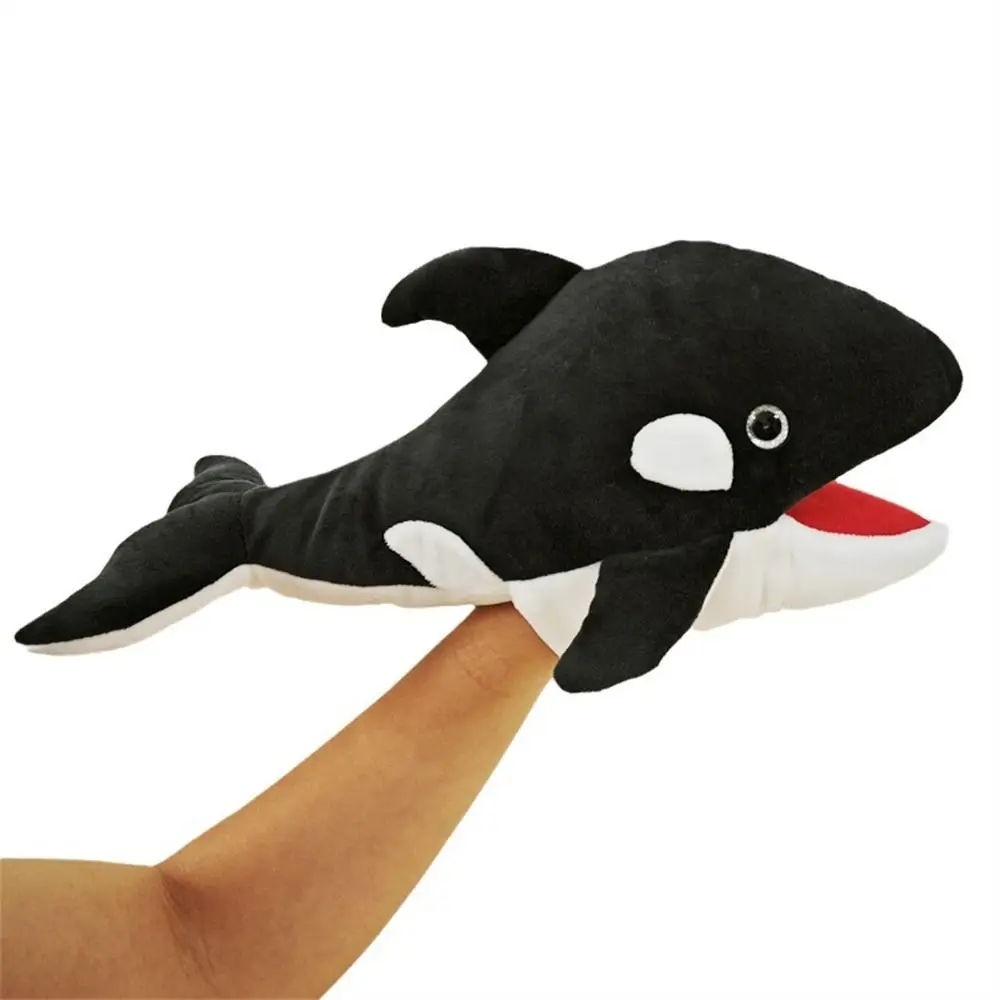 ตุ๊กตามือตุ๊กตาสัตว์ทะเล Movable ปากตุ๊กตาสัตว์ตุ๊กตา Shark Puppet Octopus Crab Telling Story คนรักสัตว์