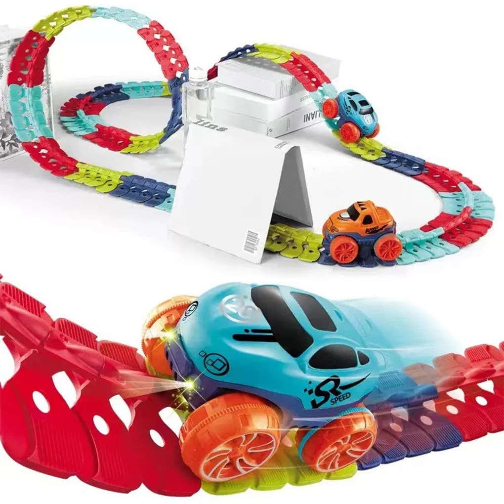 

ABS Exciting Car Race Set Wear-resistant Track Kids And Toddlers Train Assembled Race Track Toy