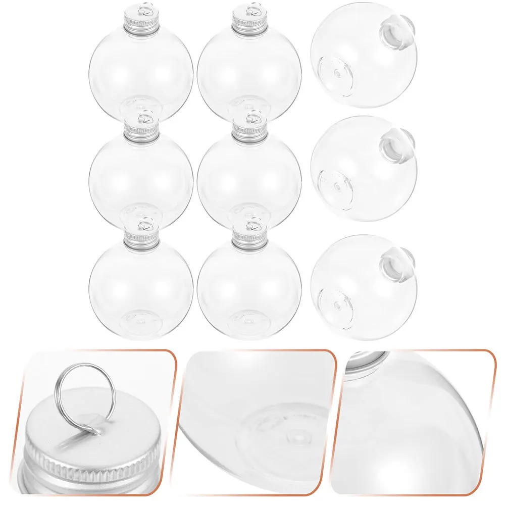 

10Pcs Bulb Shape Round Bottles Transparent Pet Juice Containers Leakproof Portable Milk Storage Airtight Plastic Drink Bottles