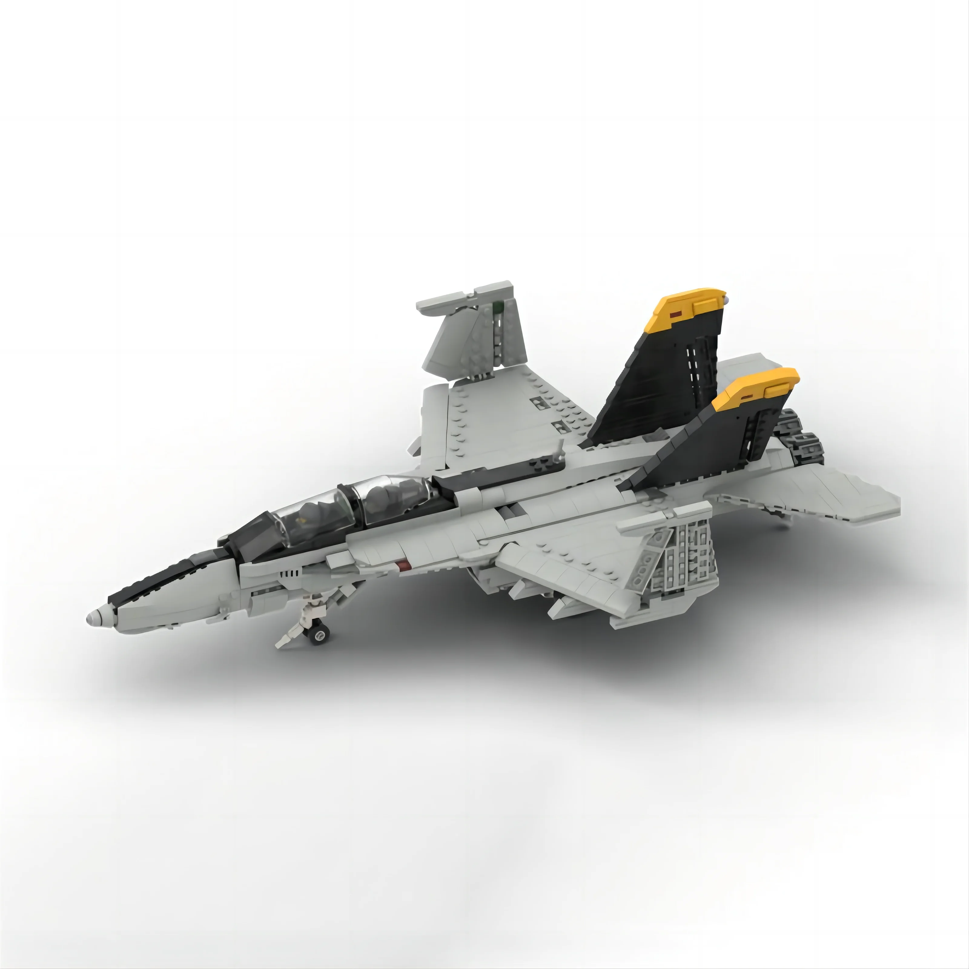 Military Building Blocks MOC-112205 F/A-18F SUPER HORNET Combat Aircraft 1/35 Scale Boy Bricks Airplane Model Gifts Toys 1807Pcs