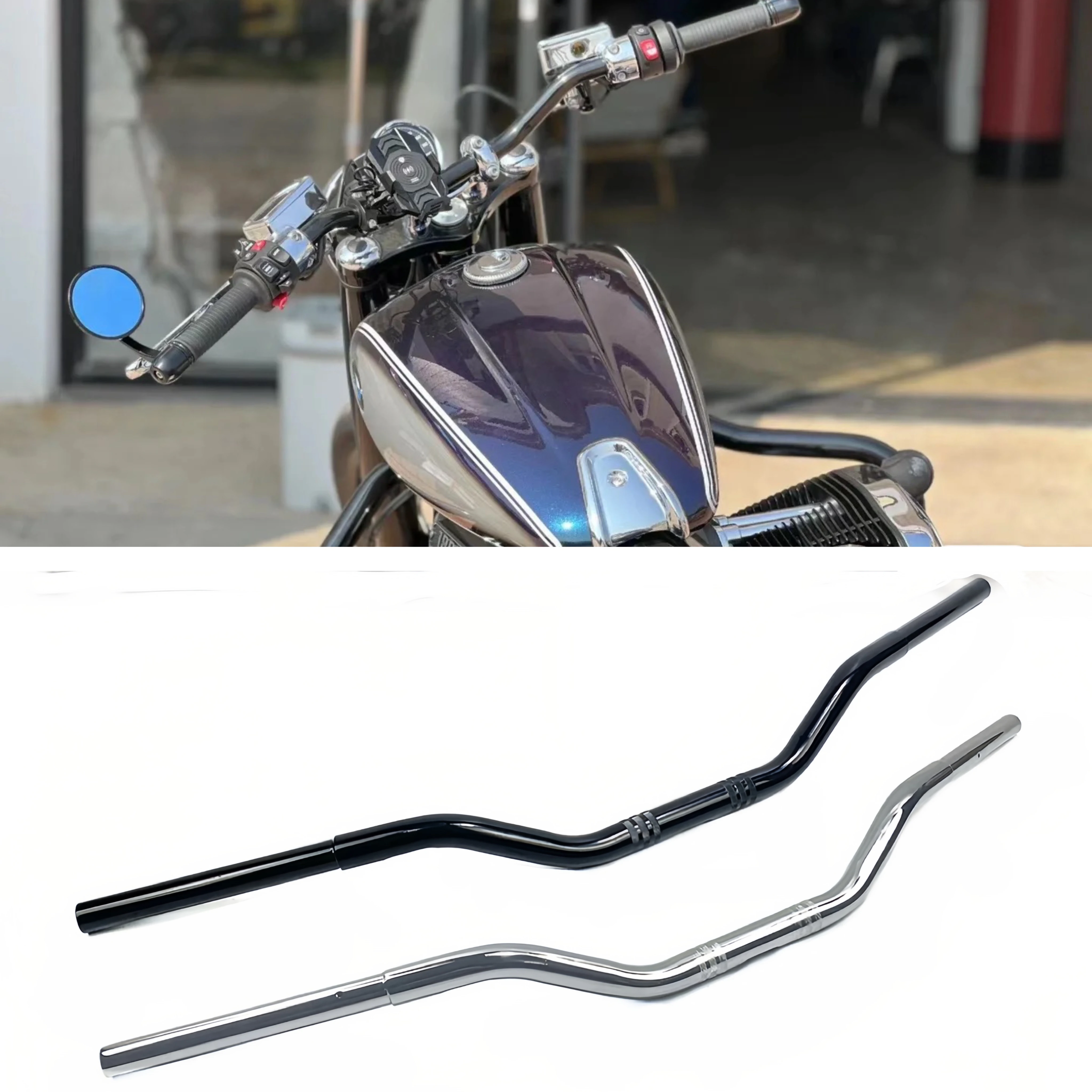 

Motorcycle 1 inch Drap Bar For BMW R18 R 18 Zero Bars Steering Wheel Handlebars Handlebar Accessories