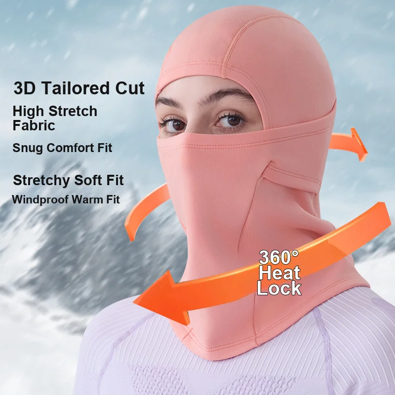 Winter Fleece Cycling Head Mask Full Face Windproof Cold Resistant Cover for Outdoor Skiing and Other Winter Activities