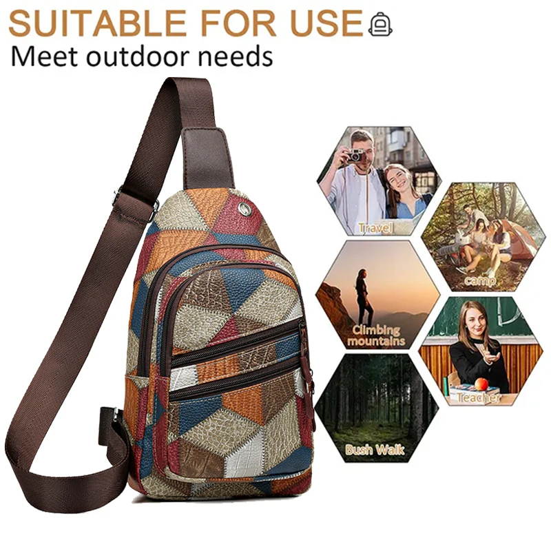 

Женская модная и универсальная сумка через плечо с принтом и мягкой кожей для повседневного использования.