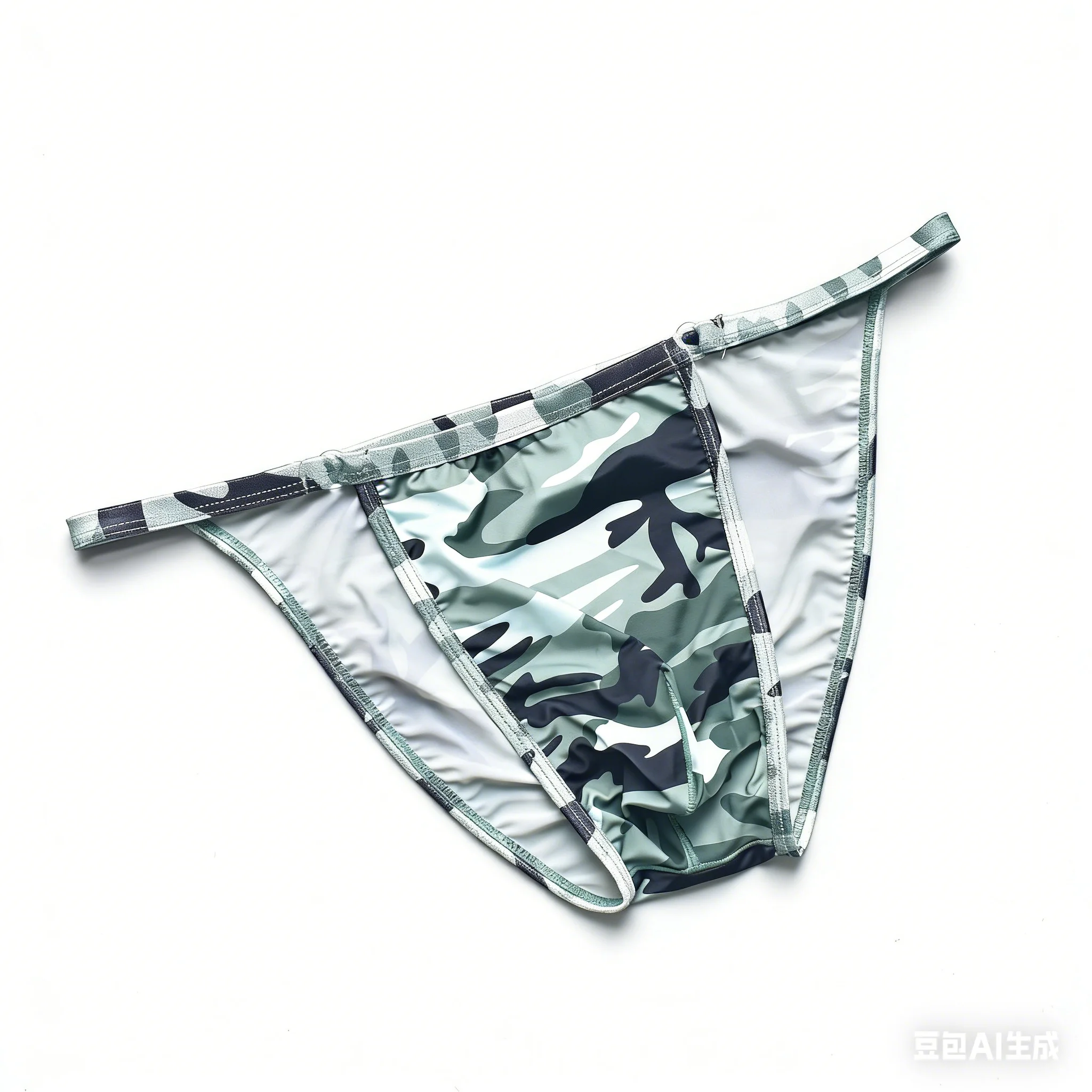 Men's Camouflage Briefs B920 Low Waist High Cut Breathable Sexy Smooth Half Hip Triangle Underwear