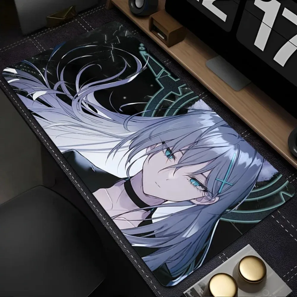 

Коврик для мыши для ноутбука, игровой, с HD-печатью Blue Archive, аниме-дизайн, кавайный, с Саунаоками Широко, для клавиатуры, для ПК, с изображением сексуальной девушки, удлиненный настольный коврик