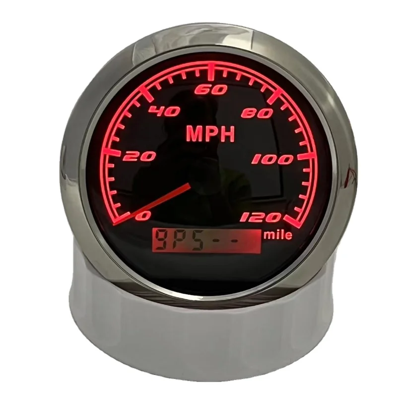 85mm GPS 120MPH automobile truck motorcycle and tractor universal vehicle speedometer with backlight gauge