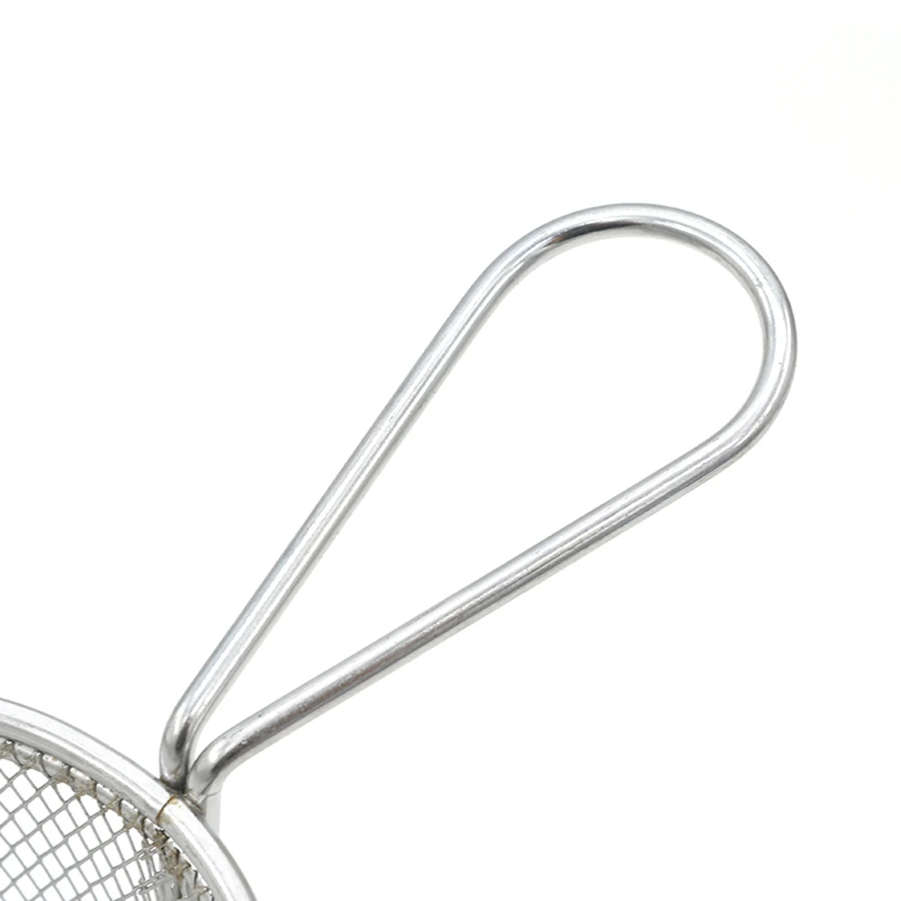 

Stainless Steel Frying Basket Round Mesh Oil Strainer Cooking Colander Perfect for Kitchen Home Bar Restaurant Chips Frying