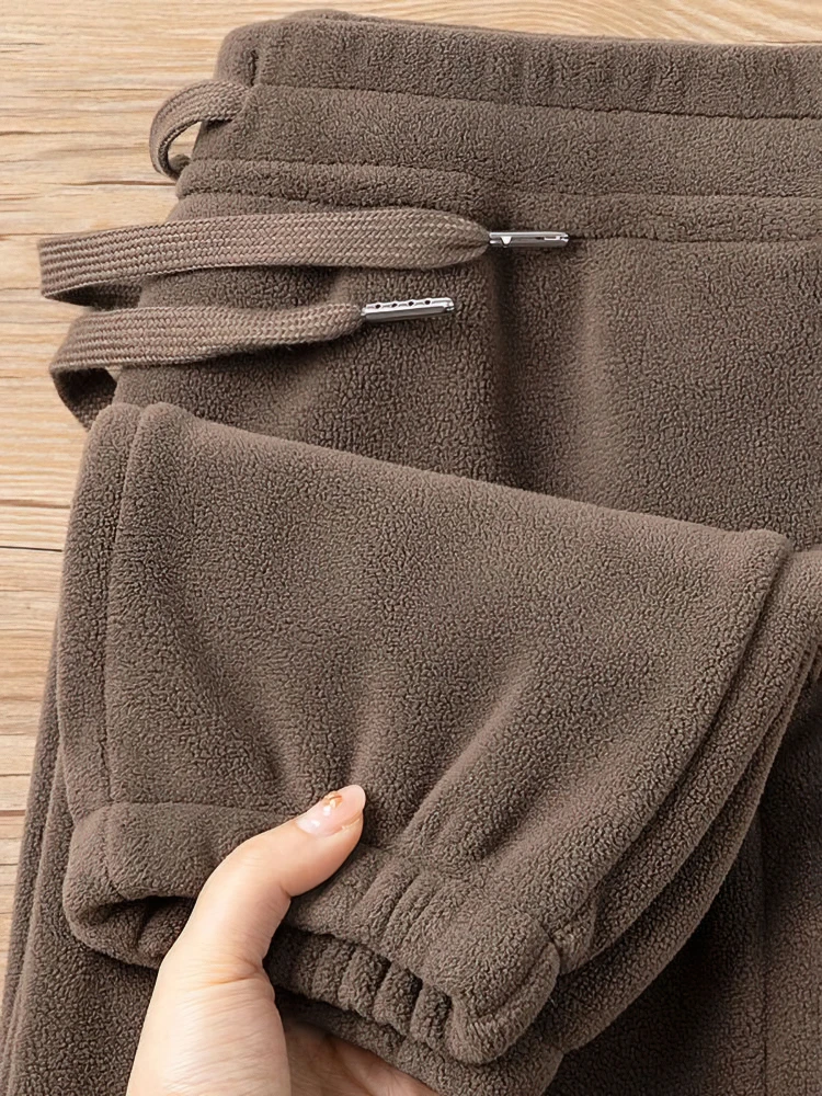 Winter Warm Fleece Jogger Pants Men Thicken Autumn Sport Jogging Sweatpants Outdoor Walking Casual Gary Trousers